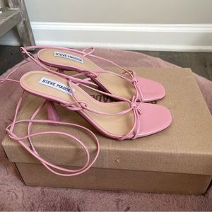 Pink Steve Madden superb wrap sandals